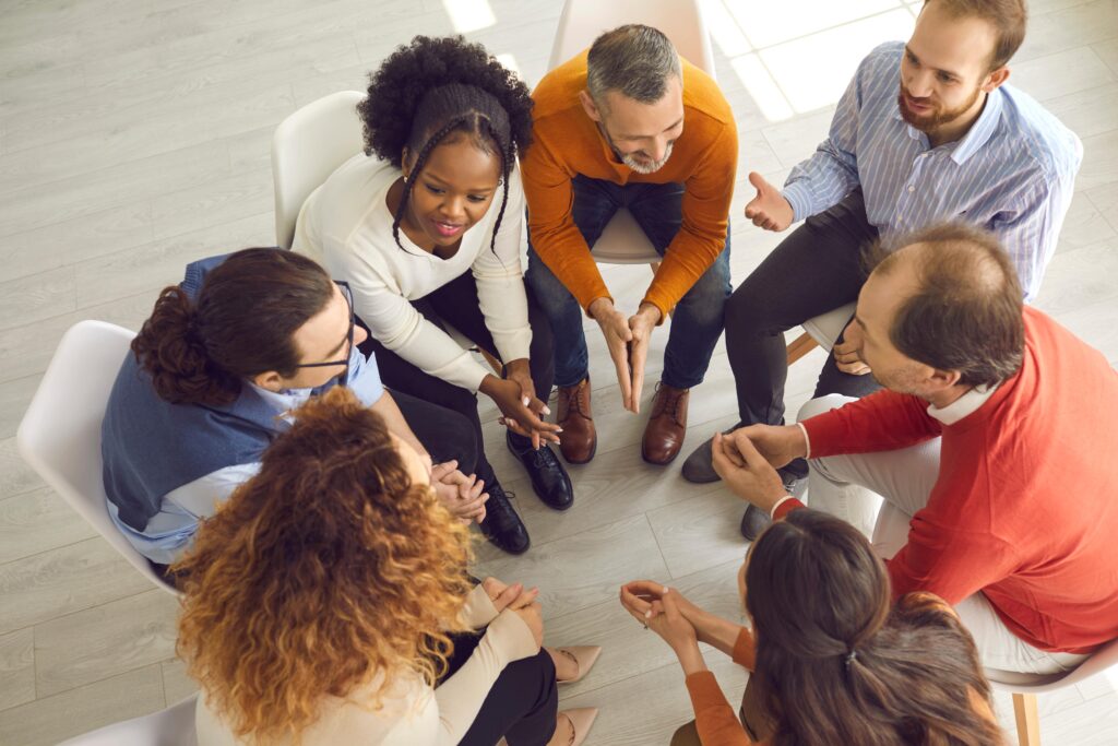 A group therapy session during Alpharetta Georgia Drug and Alcohol Addiction Treatment Resources
