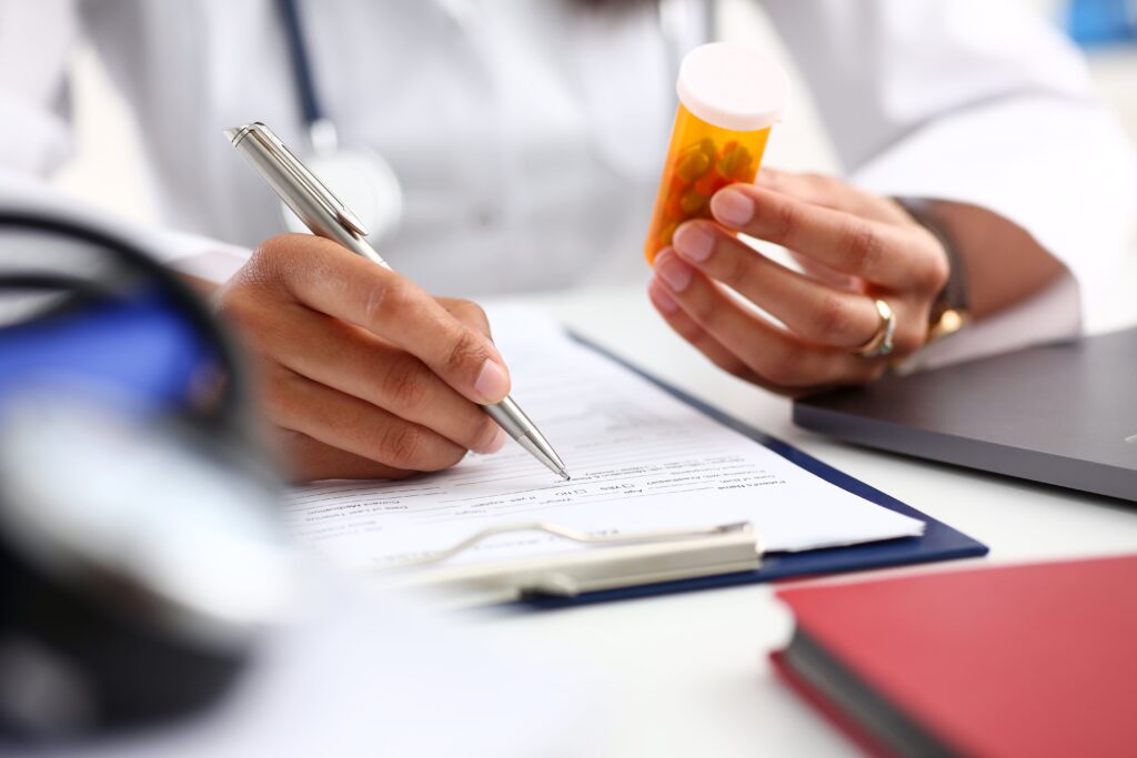doctor prescribes medications during detox