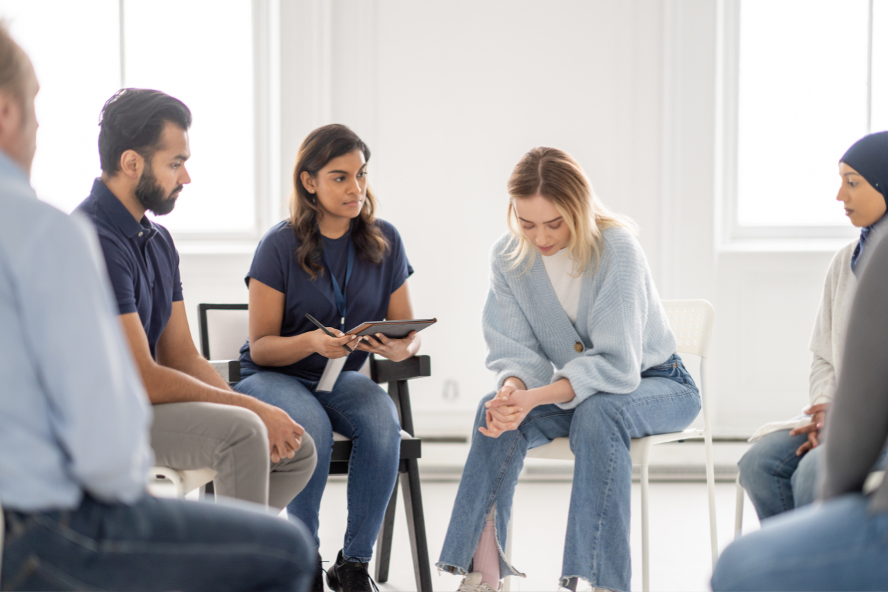 patients speaking in group therapy about what happens if you drink mouthwash